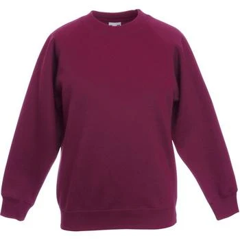 The Loom | Childrens/Kids Unisex Raglan Sleeve Sweatshirt Burgundy,商家Verishop,价格¥104