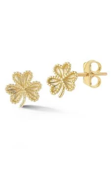 Ember Fine Jewelry | 14K Gold Clover Stud Earrings,商家Nordstrom Rack,价格¥1744