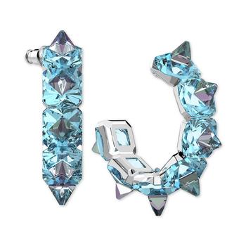 Swarovski | Silver-Tone Crystal-Studded C-Hoop Earrings商品图片,