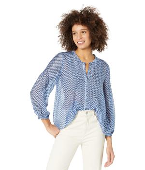 Vineyard Vines, Vineyard Vines | Little Key Border Pin Tuck Top商品图片 3.5折