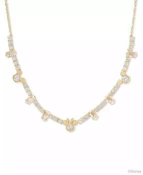 Kendra Scott | 14k Gold-Plated Cubic Zirconia Mickey & Minnie Mouse 19" Adjustable Tennis Necklace,商家Macy's,价格¥882