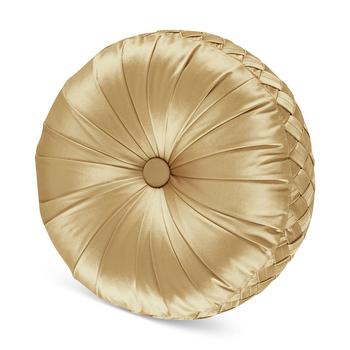 推荐Satinique Tufted Decorative Pillow, 15" Round商品