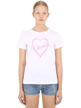 推荐Logo Heart Print Cotton T-shirt商品