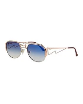 Vintage Frames Company | Men's Gradient Geometric Metal Sunglasses,商家Neiman Marcus,价格¥3287
