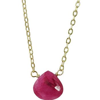 商品A Blonde and Her Bag | Stephanie Delicate Drop Necklace in Ruby Brass Chain SHORT,商家Verishop,价格¥134图片
