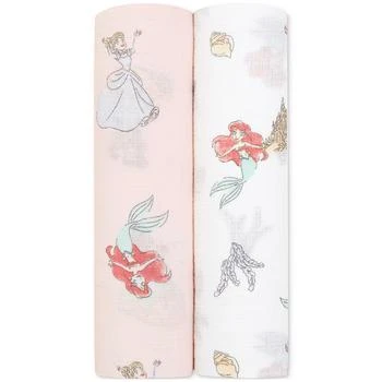 aden + anais | Baby Girls Mermaid Muslin Swaddles, Pack of 2 