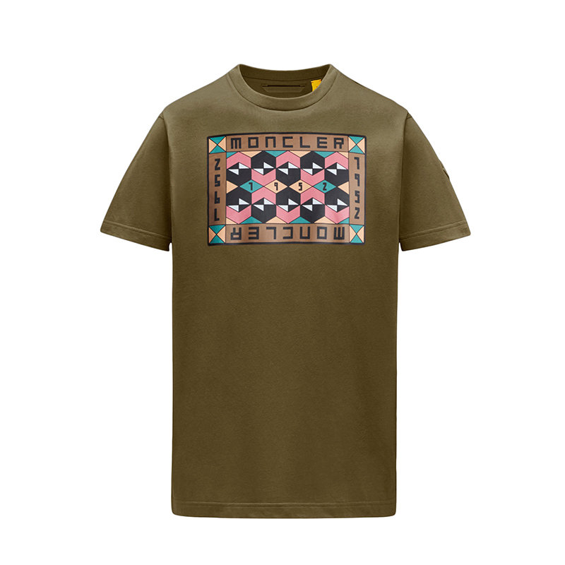 Moncler | 【预售3-7天】Moncler/蒙克莱 22年早春新款 1952系列 男士橄榄绿色纯棉彩色图案短袖T恤H10928C00003829HP8A2商品图片,1折起, 包邮包税