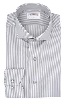 Lorenzo Uomo图片, Lorenzo Uomo | Trim Fit Textured Stripe Dress Shirt商品图片 3.9折