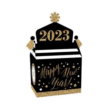 推荐New Year's Eve - Gold - Treat Box Party Favors - 2023 New Years Eve Party Goodie Gable Boxes - Set of 12商品