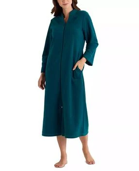 Miss Elaine | Plus Size Zip-Front Long-Sleeve Fleece Robe,商家Macy's,价格¥733