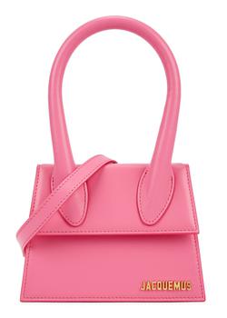 推荐Le Chiquito Moyen pink leather top handle bag商品