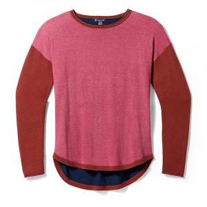 SmartWool | Smartwool - Womens Shadow Pine Colorblock Sweater - MD Pecan Brown/Pink Marl商品图片,