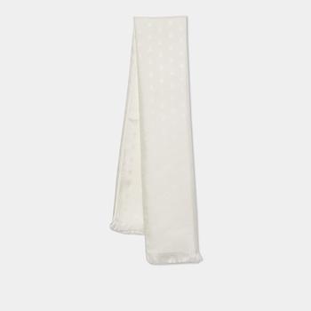 爱马仕丝巾海淘, [二手商品] Hermes | Hermes Off White Bee Jacquard Silk Fringed Scarf商品图片 8.5折, 满1件减$100, 满减