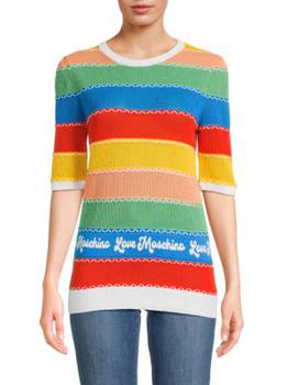 Love Moschino | ​Stripe Embroidered Sweater商品图片,3.9折