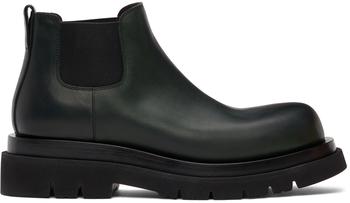 bottega veneta鞋马丁靴, Bottega Veneta | Green Low 'The Lug' Chelsea Boots商品图片 