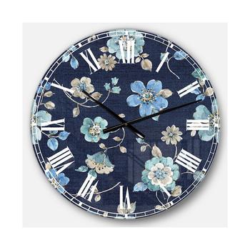 商品Floral Oversized Metal Wall Clock图片