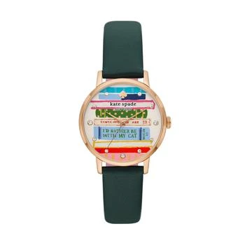 Kate Spade | 34 mm Metro-Book Dial Leather Watch - KSW1766 7.5折