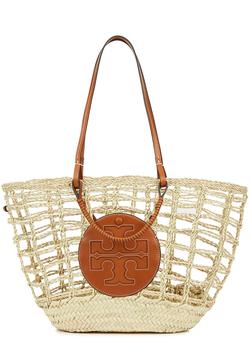 tory burch ella, Tory Burch | Ella sand logo raffia basket bag商品图片 