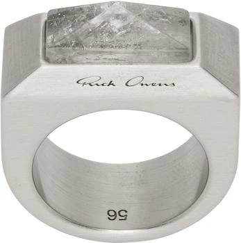 Rick Owens | Silver Crystal Pyramid Ring,商家SSENSE,价格¥3223