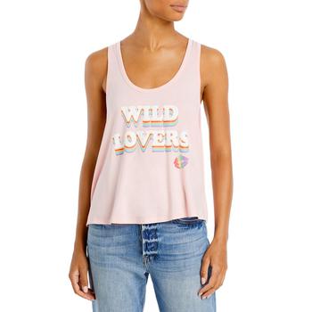 推荐Wildfox Womens Knit Graphic Slogan T-Shirt商品