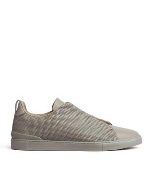 更多zegna鞋, Zegna | Leather Triple Stitch Sneakers商品图片 