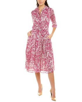 samantha sung, SAMANTHA SUNG | Samantha Sung Patricia Wool & Silk-Blend Shirtdress商品图片 3.8折