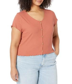 Madewell | Maya V-Neck Button Front Tee 