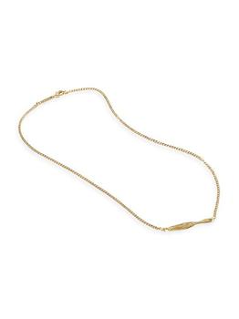 商品Bamboo 18K Yellow Gold Curb Chain Necklace图片