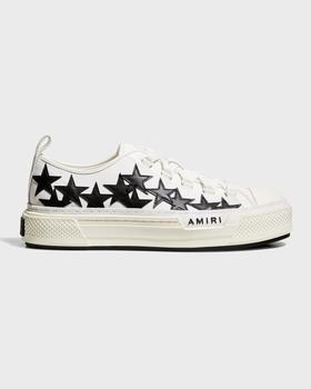 AMIRI | Men's Stars Court Canvas Appliqué Low-Top Sneakers商品图片,