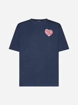 推荐Heart logo print cotton t-shirt商品