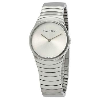 Calvin Klein | Calvin Klein Whirl Silver Dial Stainless Steel Ladies Watch K8A23146商品图片,1.6折