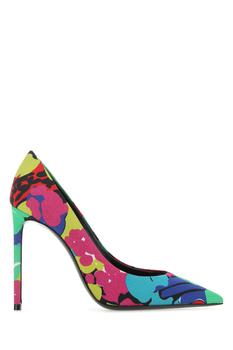 ysl高跟鞋推荐, Yves Saint Laurent | Printed canvas Zoe 105 pumps  Nd Saint Laurent Donna商品图片 