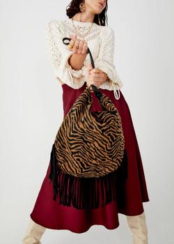 推荐Jake Brown Shoulder Bag with Fringes商品