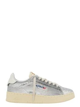 Autry | Autry Dallas Low Sparkling Sneakers In Silver And White Sequins,商家Baltini,价格¥1662