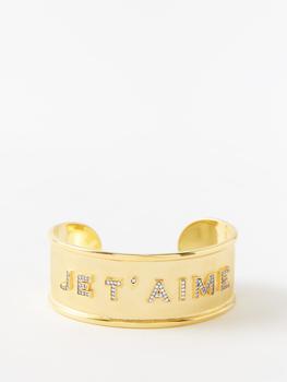 商品Begüm Khan | Je T'aime 24kt gold-plated & crystal cuff,商家MATCHESFASHION,价格¥6574图片