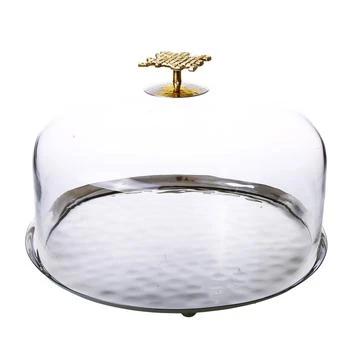 Classic Touch Decor | Glass Cake Dome With Mosaic Handle - 11.75"D X 8.5"H,商家Premium Outlets,价格¥974