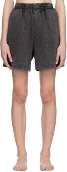 SKIMS | Gray SKIMS Boyfriend Fleece Shorts商品图片,