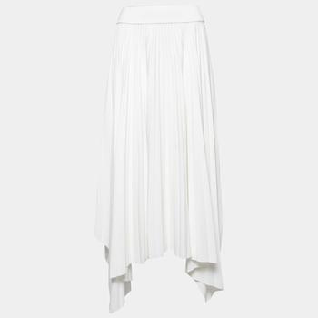 （瑕疵脏污）Joseph White Crepe Asymmetric Pleated Skirt M product img