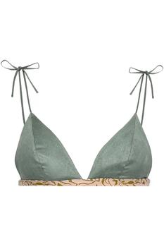 product Ruffle-trimmed floral-print triangle bikini top image