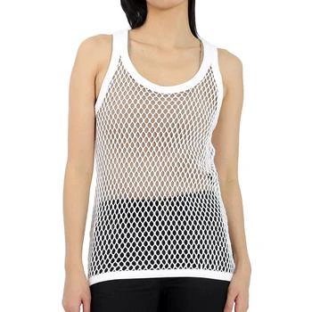 Burberry | Cotton String Mesh Tank Top In Optic White,商家Jomashop,价格¥886