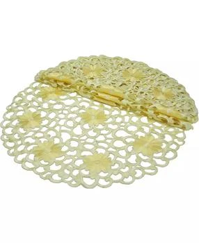 Xia Home Fashions | Daisy Splendor Round Doily - Set of 4, 16" x 16",商家Macy's,价格¥198