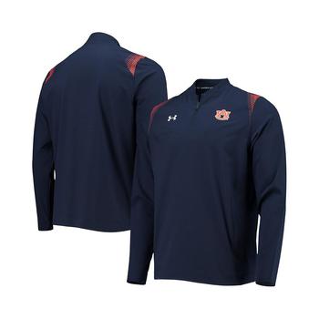 Under Armour | Men's Navy Auburn Tigers 2021 Sideline Motivate Quarter-Zip Jacket商品图片,