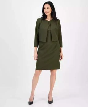 Le Suit | Women's Open-Front Collarless Jacket and Sheath Dress Suit Set, Regular & Petite,商家Macy's,价格¥1317