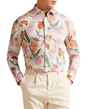product Lorva Cotton Floral Print Button Down Shirt image