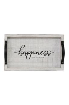 商品STRATTON HOME DECOR | White Happiness Wood Tray,商家Nordstrom Rack,价格¥358图片