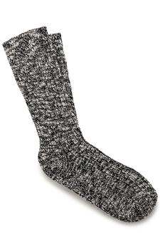 推荐Cotton Slub Socks - Black/Grey商品