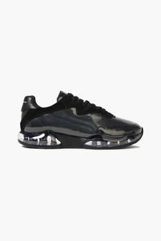 alexander wang鞋真假, Alexander Wang | Stadium layered PVC, leather, suede and mesh sneakers商品图片 5.5折