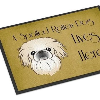 Caroline's Treasures | 24 in x 36 in Pekingese Spoiled Dog Lives Here Door Mat Indoor/Outdoor,商家Verishop,价格¥312