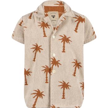商品Palm trees after swim terry shirt in beige图片