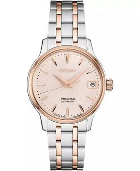 Seiko | Women's Automatic Presage Two-Tone Stainless Steel Bracelet Watch 34mm,商家Macy's,价格¥3695